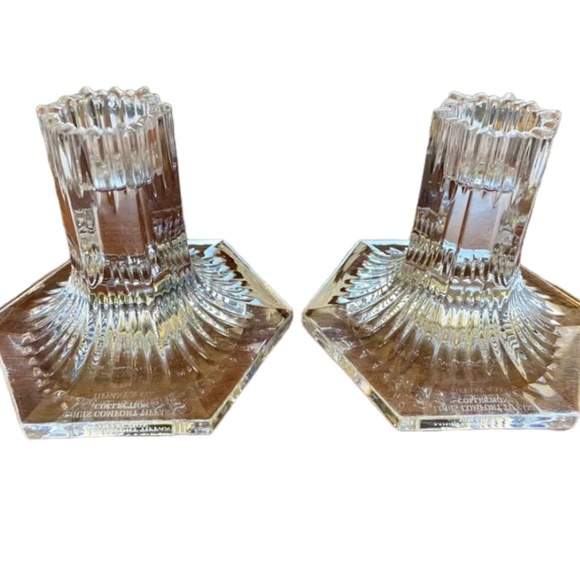 Glorious Tiffany & Company Crystal Candlesticks - Picture 1 of 4
